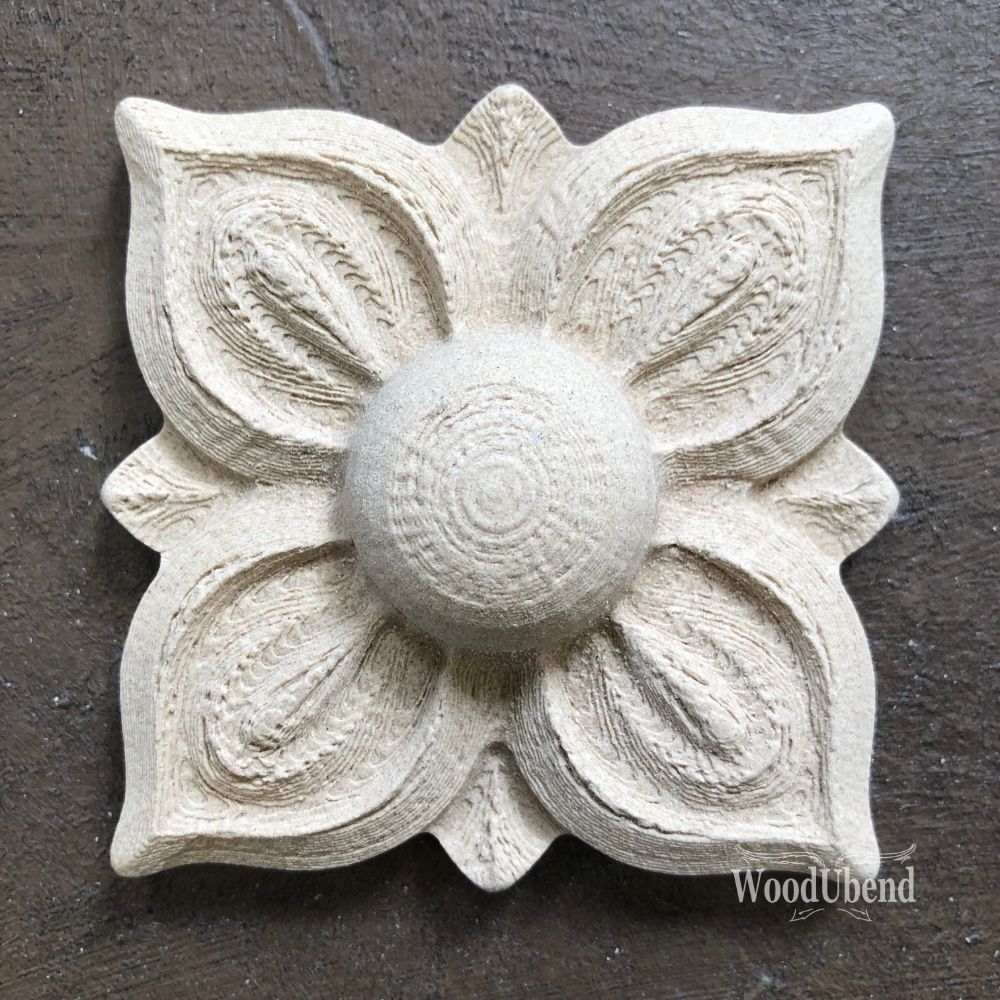 WoodUbend Pack of Two, Four petal Centerpiece WUB2158 (3.3884 × 3.546 in)