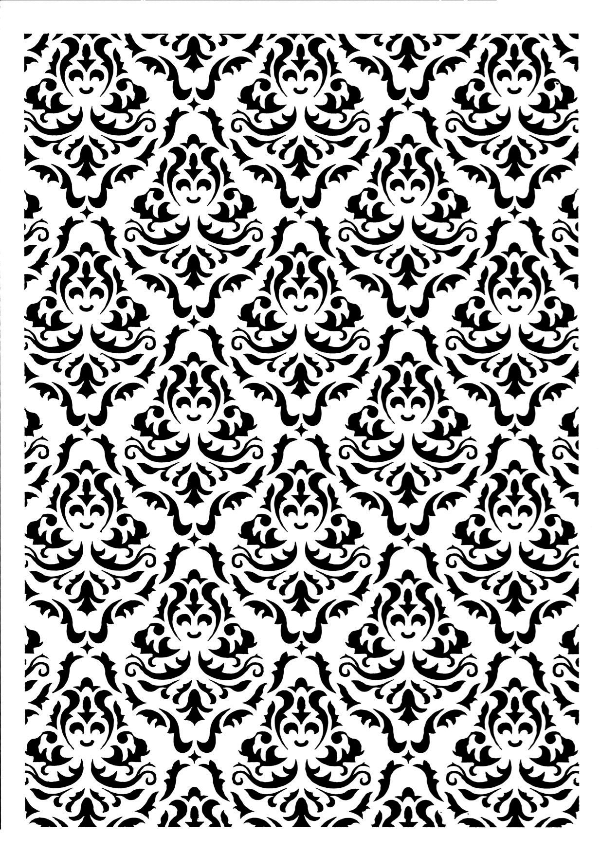 Posh Chalk Stencil Victorian Wallpaper 21x30cm