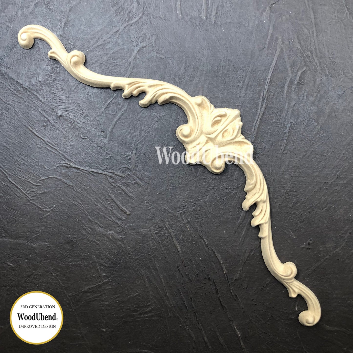 WoodUbend Pack of Two Pediments WUB1213 (13.396 × 2.4428 in)