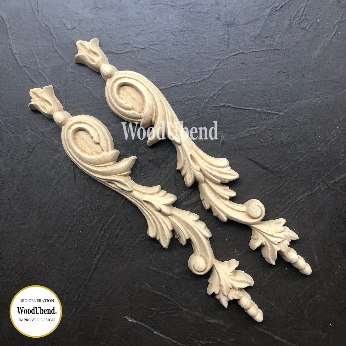 WoodUbend Pair of Decorative Drops WUB1304 (9.259 × 1.379 in)