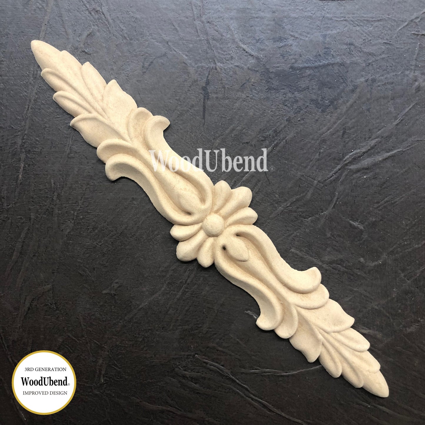 WoodUbend Pack of Two Pediments WUB1346 (10.835 × 2.0882 in)