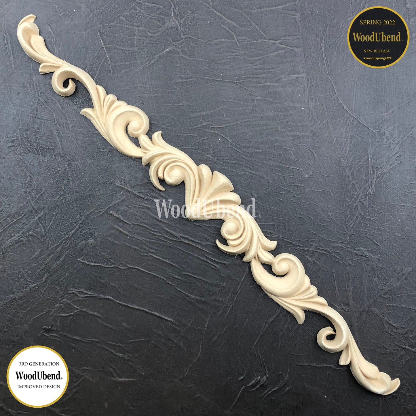 WoodUbend Pack of Two Pediments WUB1364 (20.0787 × 2.36 × 1.3 in)