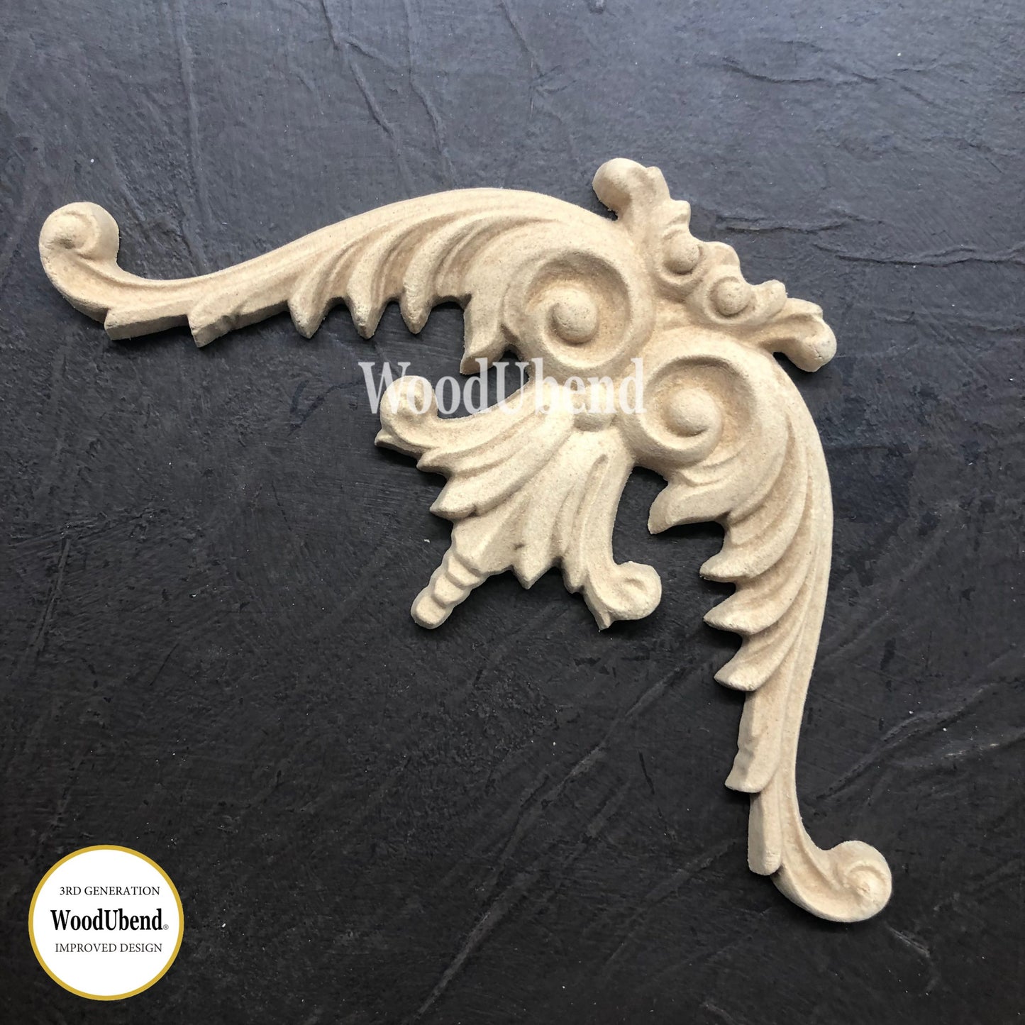 WoodUbend Pack of Two Pediments WUB1379 (7.486 × 3.349 in)