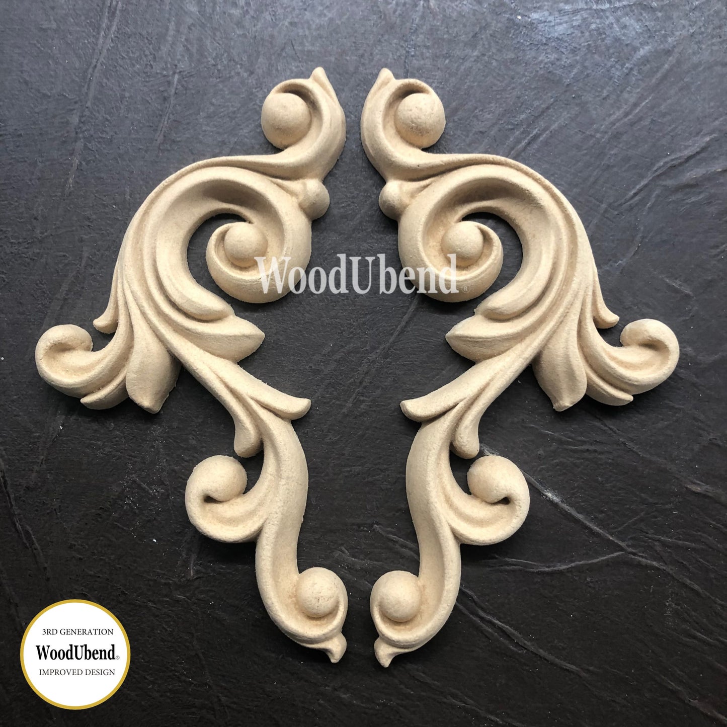 WoodUbend Decorative Scroll WUB1386-7 (7.092 × 3.546 in)