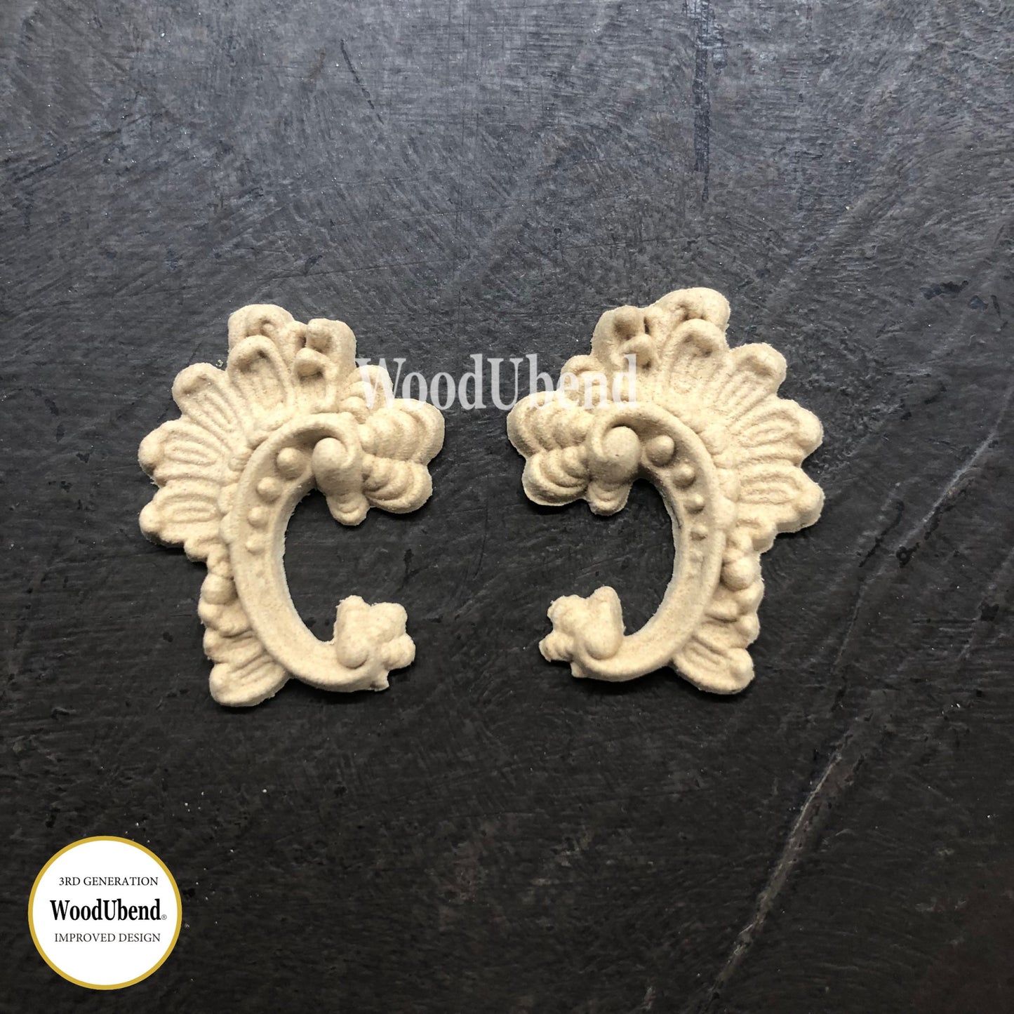WoodUbend Set of Three Small Baroque Pair WUB2179 (1.379 × 0.985 in)