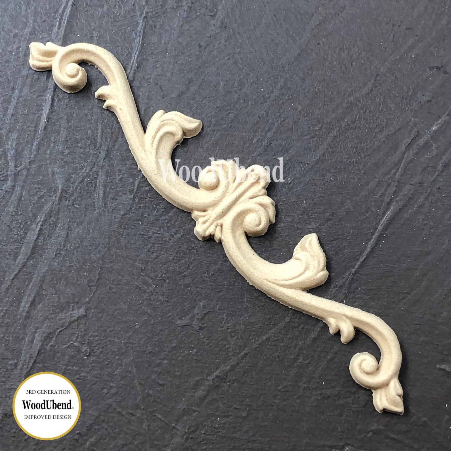 WoodUbend Pack of Two Pediments WUB0380 (6.5404 × 1.1032 in)