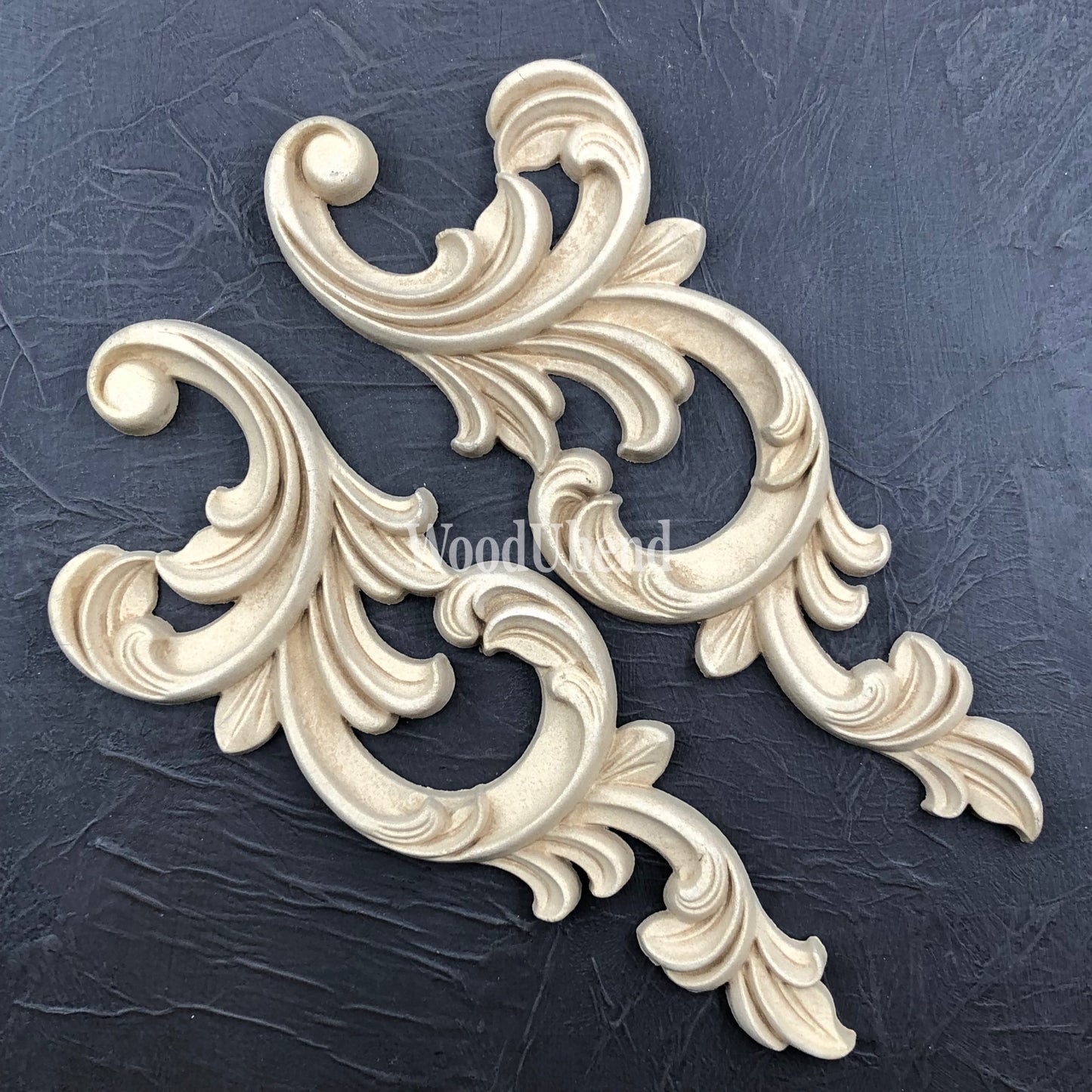 WoodUbend Set of Leafy Scrolls from The House of Mendes WUB6084 (12.6 × 4.33 × 1.75 in)