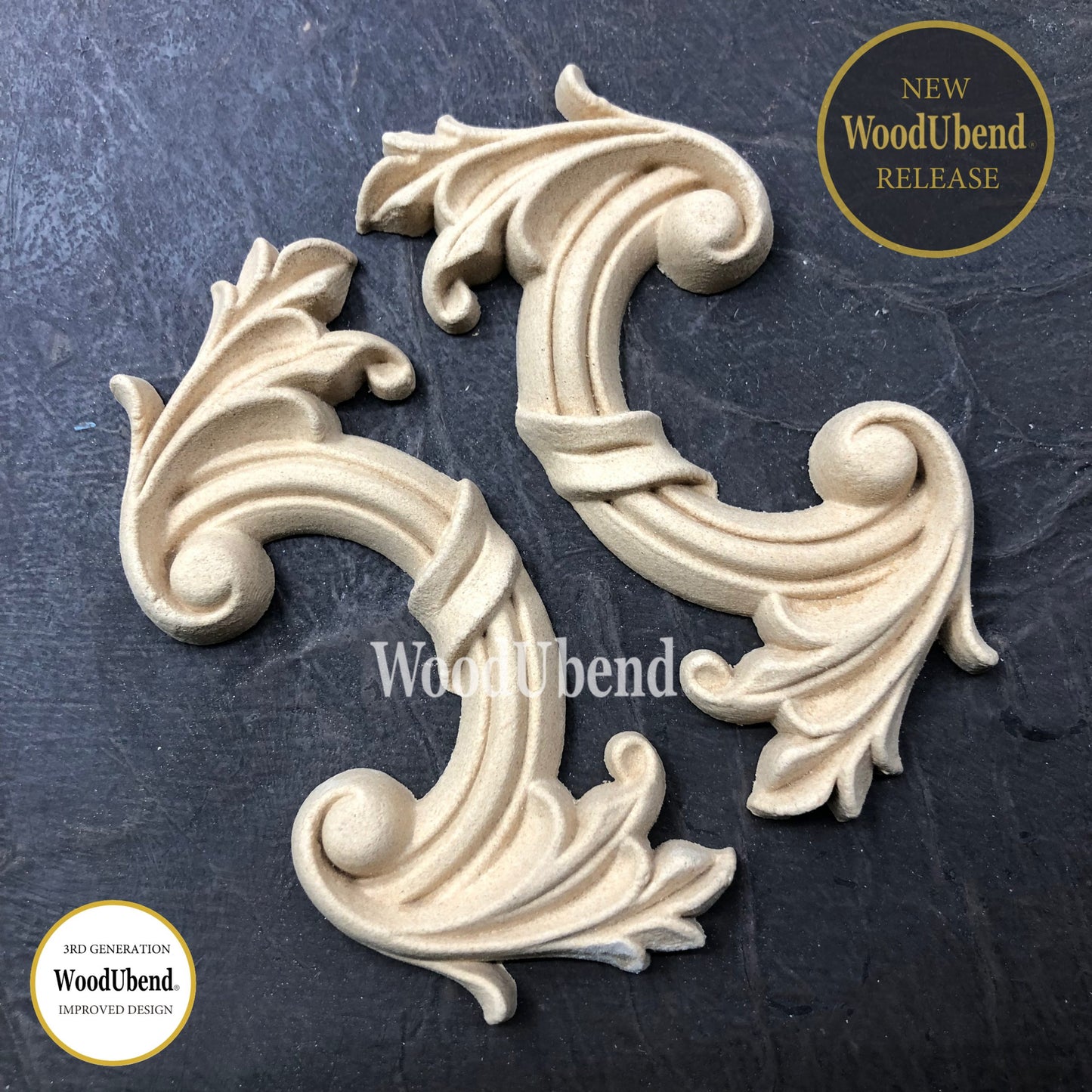 WoodUbend Set of Elaborate Scrolls WUBX1017.11 (2.16 x 4.05 in)
