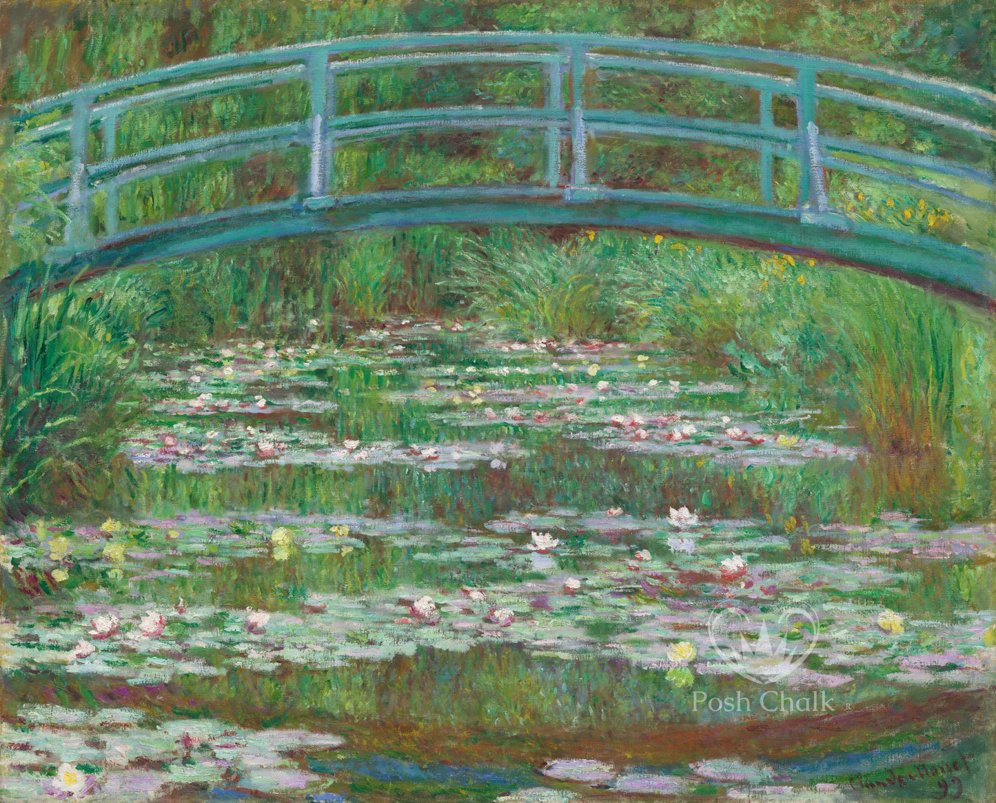 Posh Chalk Decoupage Waterlily Bridge