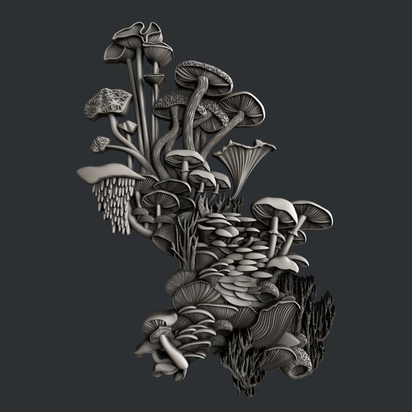 Mushroom Bloom 3 silicone mold by Zuri