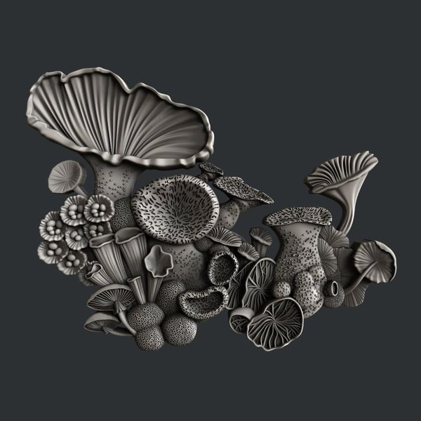 Mushroom Bloom 4 silicone mold by Zuri