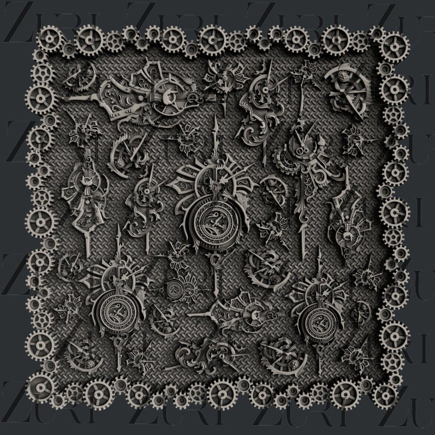 Steampunk Clocks Silicone Mold by Zuri