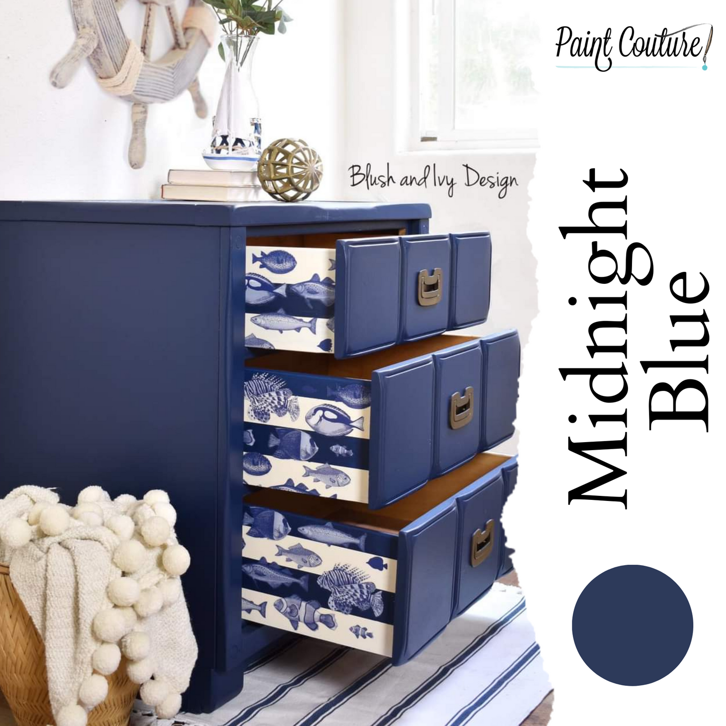 Paint Couture Midnight Blue - Acrylic Mineral Paint with a Flat Finish!