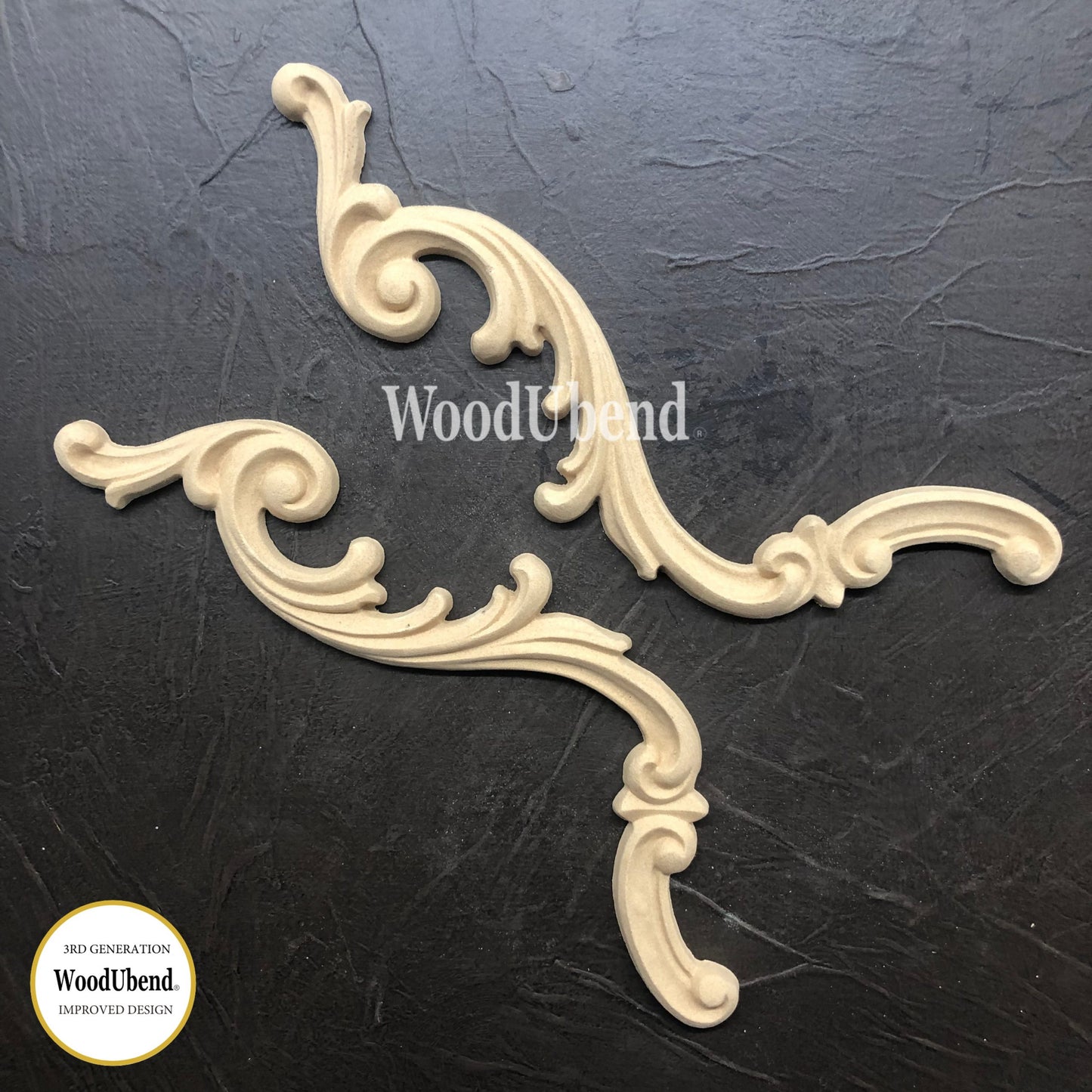 WoodUbend Pair of Decorative Scrolls WUB1309 (9.85 × 1.576 in)