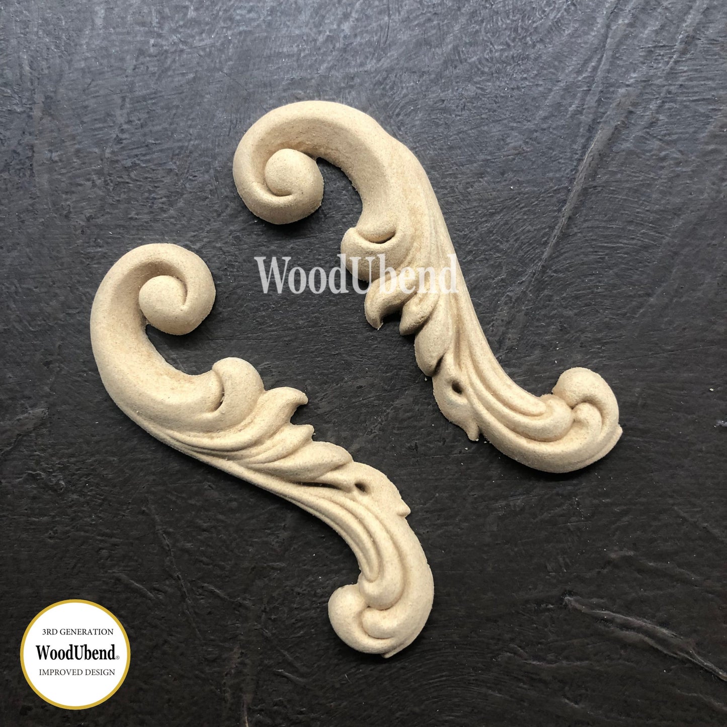 WoodUbend Decorative Scrolls (pack of 3 pairs) WUB1650 (4.728 × 1.97 in)