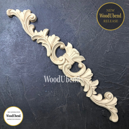 WoodUbend Pack of Two Pediments WUB6044 (2.24 × 12.87 in)