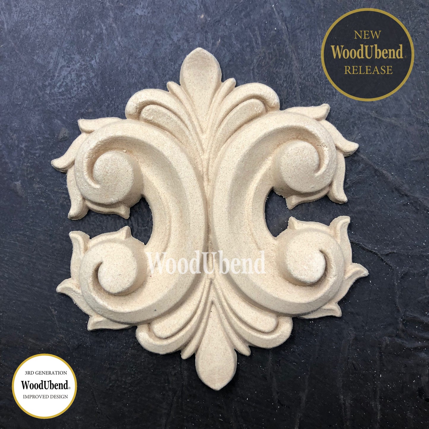 WoodUbend Pack of Two Scroll Centrepieces WUB6057 (3.94 × 4.25 in)