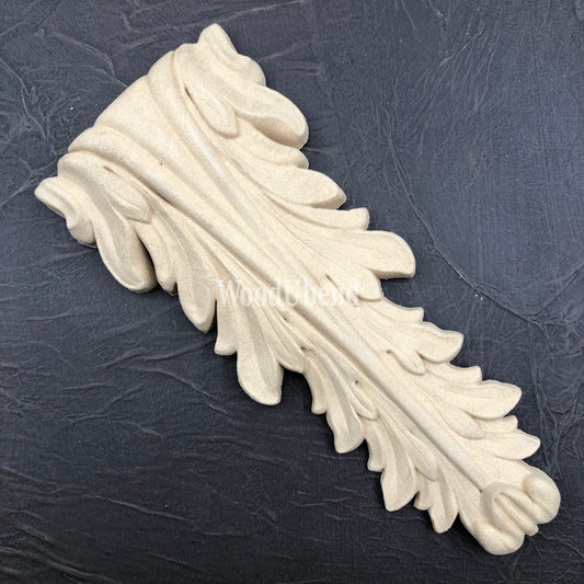 WoodUbend Pack of Two Leafy Corbels from The House of Mendes WUB6066 (3.9 × 10.63 × 2.36 in)