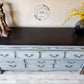 French Provincial Style Blue and Gold Dresser - Free Shipping