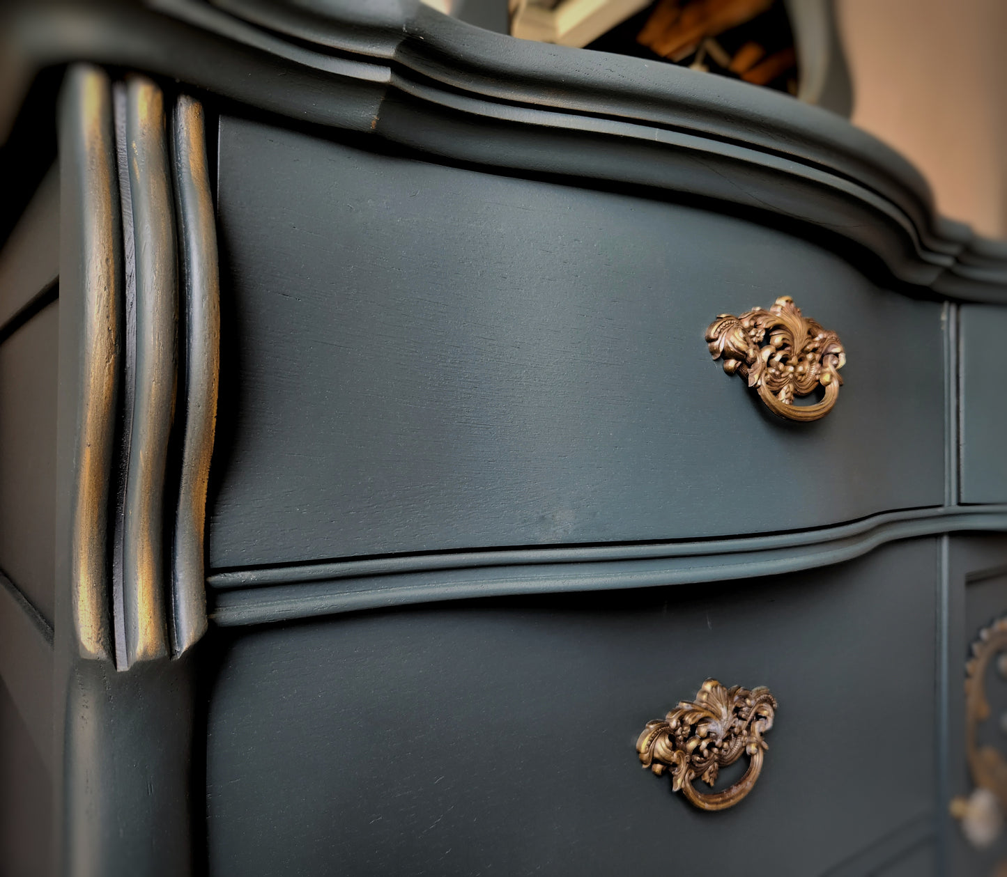 Victorian Style Dresser with Topper - Optional Customized Queen Bed