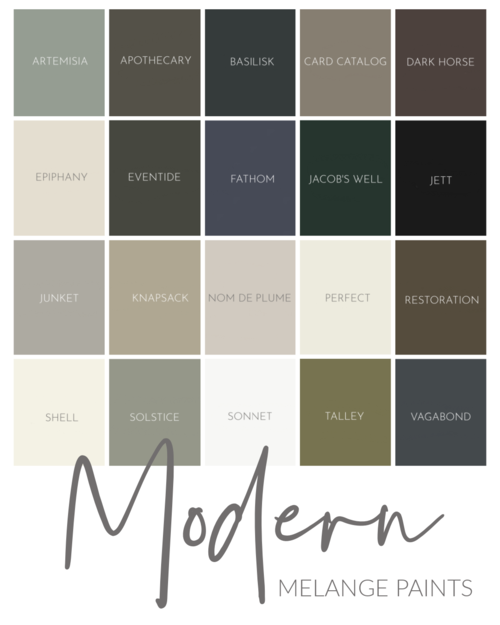 Melange Modern Artemisia Green - Enamel Paint for Furniture and Cabinets  - No Top Coat Needed!